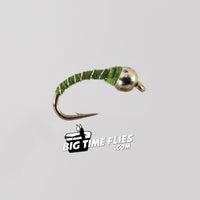 Tungsten Zebra Midge - Olive