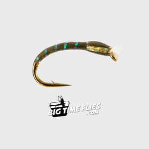 3D Glass Chironomid - Dark Olive - Chironomid Pupa - Stillwater Lake Fly Fishing Flies