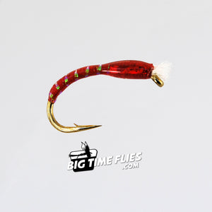 3D Glass Chironomid - Red - Chironomid Pupa - Stillwater Lake Fly Fishing Flies