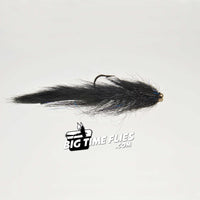 Balanced Squirrel Leech - Black - Jig Fly Fishing Flies - Bass Trout Panfish