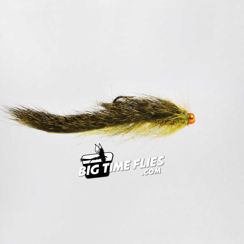 Balanced Squirrel Leech - Olive - Fly Fishing Flies – BigTimeFlies