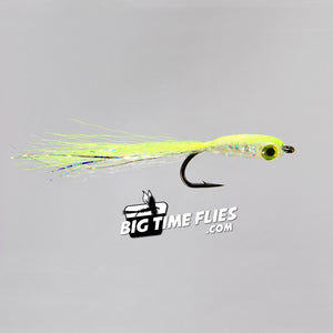 BriBright Buddy - Chartreuse & White - Saltwater Baitfish - Fly Fishing Flies