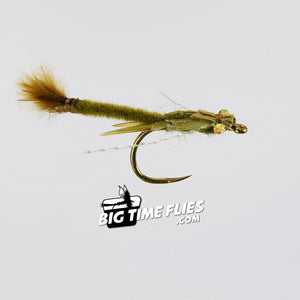 Burke's Sierra Damsel - Olive - Damselfly Nymph - Fly Fishing Flies