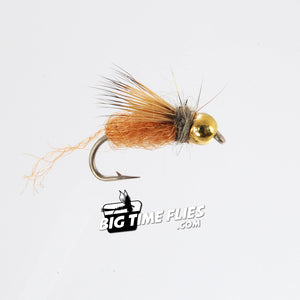 Caddis Sparkle Pupa - Bead Head - Tan - Emergent Sparkle Caddis Pupa