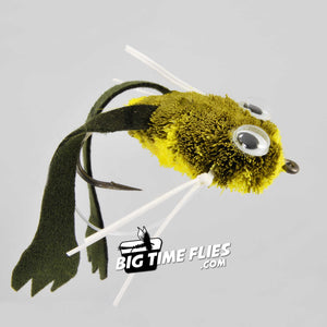 Dry Rind Frog - Bass Deer Hair Poppers - Fly Fishing Flies