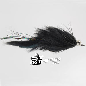 Hare Ball Leech - Black - Salmon Steelhead Fly Fishing Flies