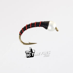 Ice Cream Cone - Black - Chironomid Midge Pupa - Stillwater Lake Fly Fishing Flies