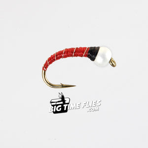 Ice Cream Cone - Red - Chironomid Midge Pupa - Stillwater Lake Fly Fishing Flies