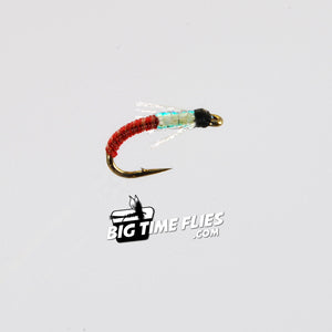 Jujubee Midge Flash - Red - Midge Larva Pupa - Fly Fishing Flies