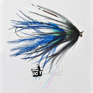 Mini Intruder - Blue/Black - Steelhead Articulated - Fly Fishing Flies