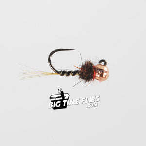 Parrott's Euro Jig Nymph - Brown & Pale Yellow - Fly Fishing Flies
