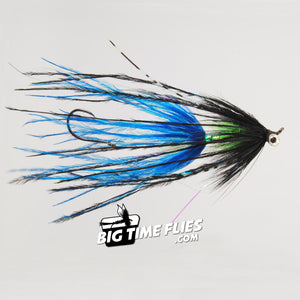Stu's Ostrich Intruder - Black Blue -Steelhead Fly Fishing Flies