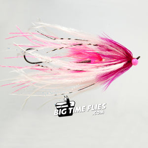 Stu's Ostrich Intruder- Fuchsia White - Steelhead Fly Fishing Flies