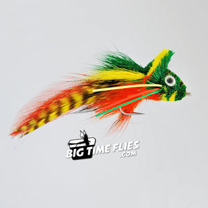 Swimming Frog - Orange Belly - Bass Deer Hair Diver - Fly Fishing Flies
