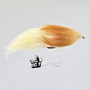 Tri-Color Flesh Fly - Cream, Flesh, Light Brown - Alaska Salmon Flesh - Fly Fishing Flies