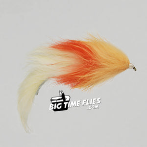Tri-Color Flesh Fly - Cream, Shrimp Pink & Peach - Alaska - Salmon Flesh - Fly Fishing Flies