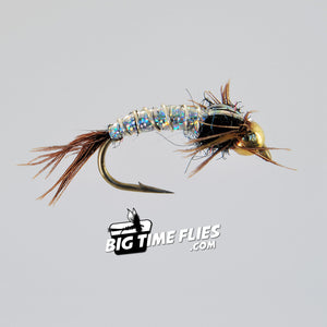 Tungsten Bead Head Steelhead Lightning Bug - Silver