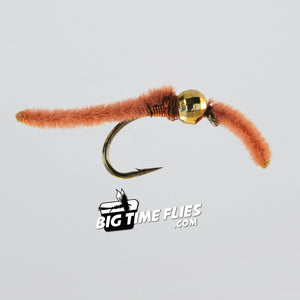 Tungsten Bead San Juan Worm - Worm Brown - Fly Fishing Flies