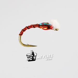Yankee Buzzer - Red - Chironomid Midge Pupa - Stillwater Lake Fly Fishing Flies