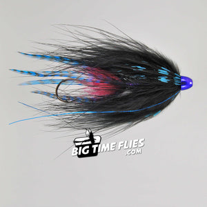 Hartwick's Conehead Wiggler - Black and Blue - Tube Flies - Steelhead Fly Fishing 