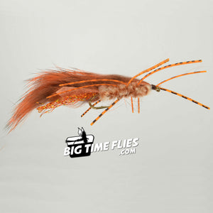 Zirdle Bug Fly - Orange - Crayfish Crawdad - Fly Fishing Fly