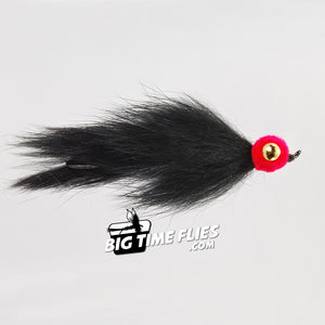 Articulated Bunny Leech - Barbell Egg Head - Black - Fishing Flies