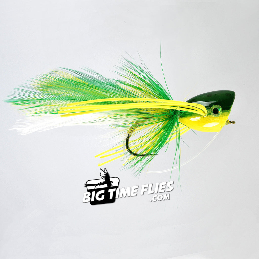 Popper Fishing Lure - Fly Fishing Flies by Colorado Fly Supply  - Micro Frog Popper - Frog and Popper Flies for Bass Trout Muskie Pike and  More - Fishing Lures for