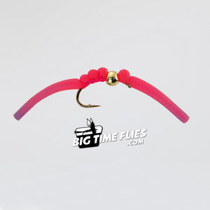 Gummy Worm - Bead Head - Pink - Trout - Fly Fishing Flies
