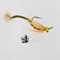 Bonefish Worm - Lite Olive - Saltwater Flats Fly Fishing Flies