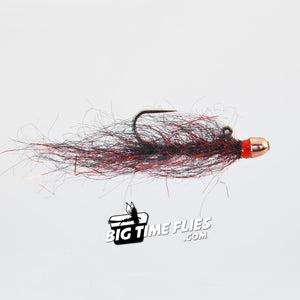 Brian Chan's Balanced Ruby Eyed Leech - Black & Red - Fly Fishing Flies