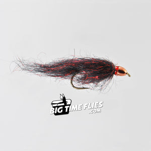 Brian Chan's Ruby Eyed Leech - Black & Red - Stillwater Lake Fly Fishing Flies