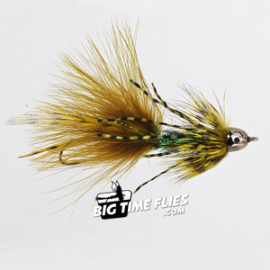 Brian Chou Fortune Cookie - Olive - Articulated Trout Streamers - Fly Fishing Flies
