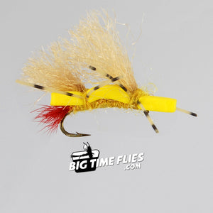 Chubby Sally - Yellow - Chernobyl - Stoneflies Stonefly Dry - Fly Fishing Flies