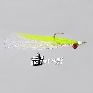 Clouser Minnow - Chartreuse & White - Fly Fishing Flies