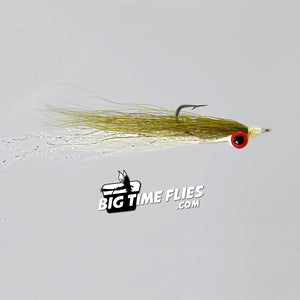 Clouser Minnow - Olive & White - Fly Fishing Flies
