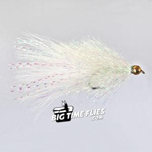 Coffee Sparkle Minnow - Pearl White Gold - Fly Fishing Flies