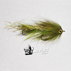 Baby Swim Coach - Olive - Articulated Trout Streamers - Fly Fishing Flies