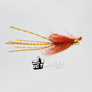 Bluegill Mini Slider - Black/Yellow - Panfish Flies – BigTimeFlies