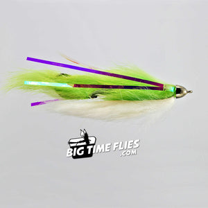 Dolly Llama - Chartreuse & White - Fly Fishing Flies