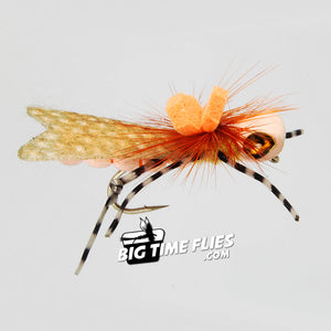 Dunnigan's Young Grasshoppa - Peach - Grasshopper Terrestrial - Fly Fishing Flies