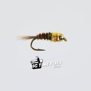 Bead Head Nymph Fly Fishing Flies - Flashback Gold Ribbed Hare's