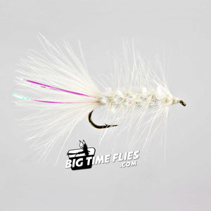 Flashabou Bugger - White - Wooly Bugger - Fly Fishing Flies