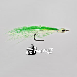 Flashy Lady - Chartreuse & White - Streamer - Fly Fishing Flies