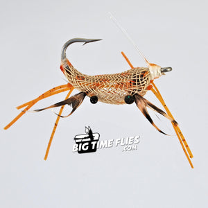 Flexo Crab - Sand Tan - Hollow Mesh Permit Crab - Fly Fishing Flies