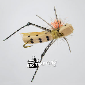 Frankenhopper - Tan - Grass Hopper Dry - Terrestrials - Trout Fly Fishing Flies