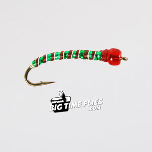 Green and Red Midge Larva - Chironomid Pupa - Stillwater Lake Fly Fishing Flies
