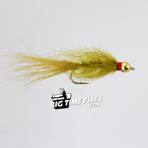 Hale Bopp Leech - Bead Head - Olive - Trout - Lake Fly Fishing Flies