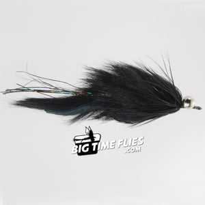 Hareball Leech - Black - Salmon Steelhead Fly Fishing Flies 