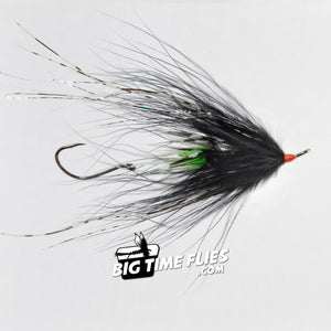 Hoh Bo Spey - Black & Chartreuse Green Butt - Steelhead Fly Fishing Flies