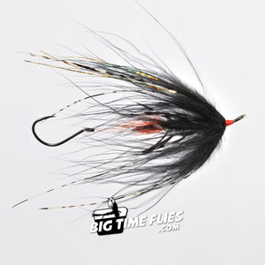 Hoh Bo Spey - Black & Orange Butt - Steelhead Articulated Fly Fishing Flies